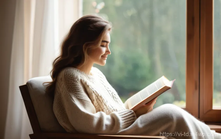 자서전적 치료법의 지속적인 학습 방법 - A young woman in her early twenties, with long, wavy brown hair, is sitting comfortably in a plush a...