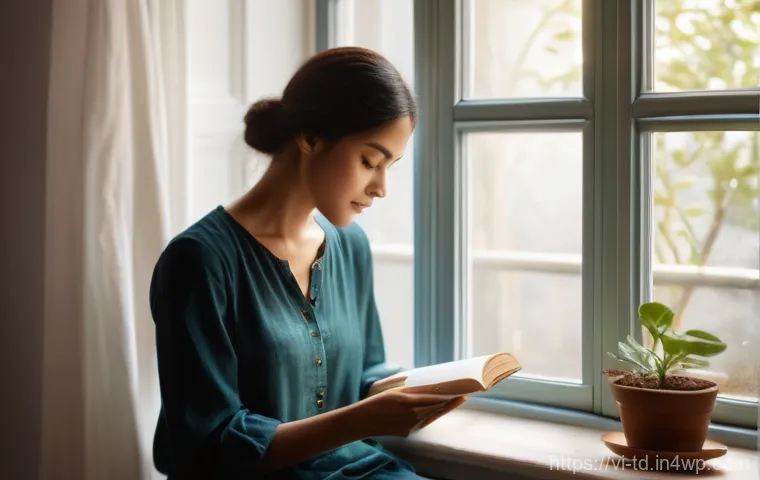 자서전적 치료법의 향후 전망 - **Prompt 1: Serene Self-Reflection and Healing Through Writing**
A thoughtful woman, dressed in ...