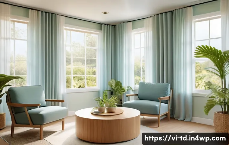 자서전적 치료법의 효과를 높이는 환경 설정 - A cozy, tranquil therapy room designed for storytelling therapy, featuring soft natural light filter...
